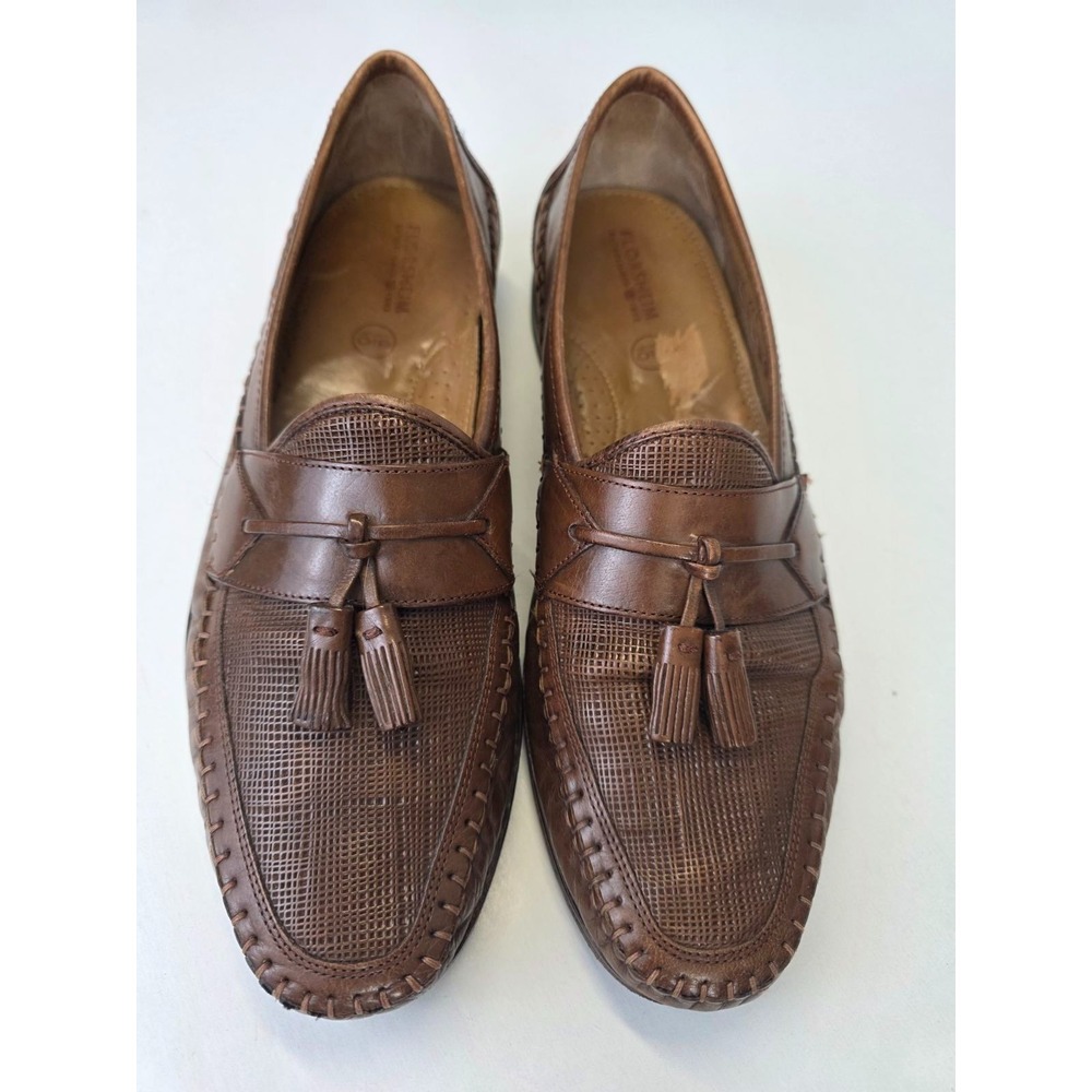Florsheim Men's Dress Shoes Size 10.5 Brown Tan Leather Tassel Slip On Loafers